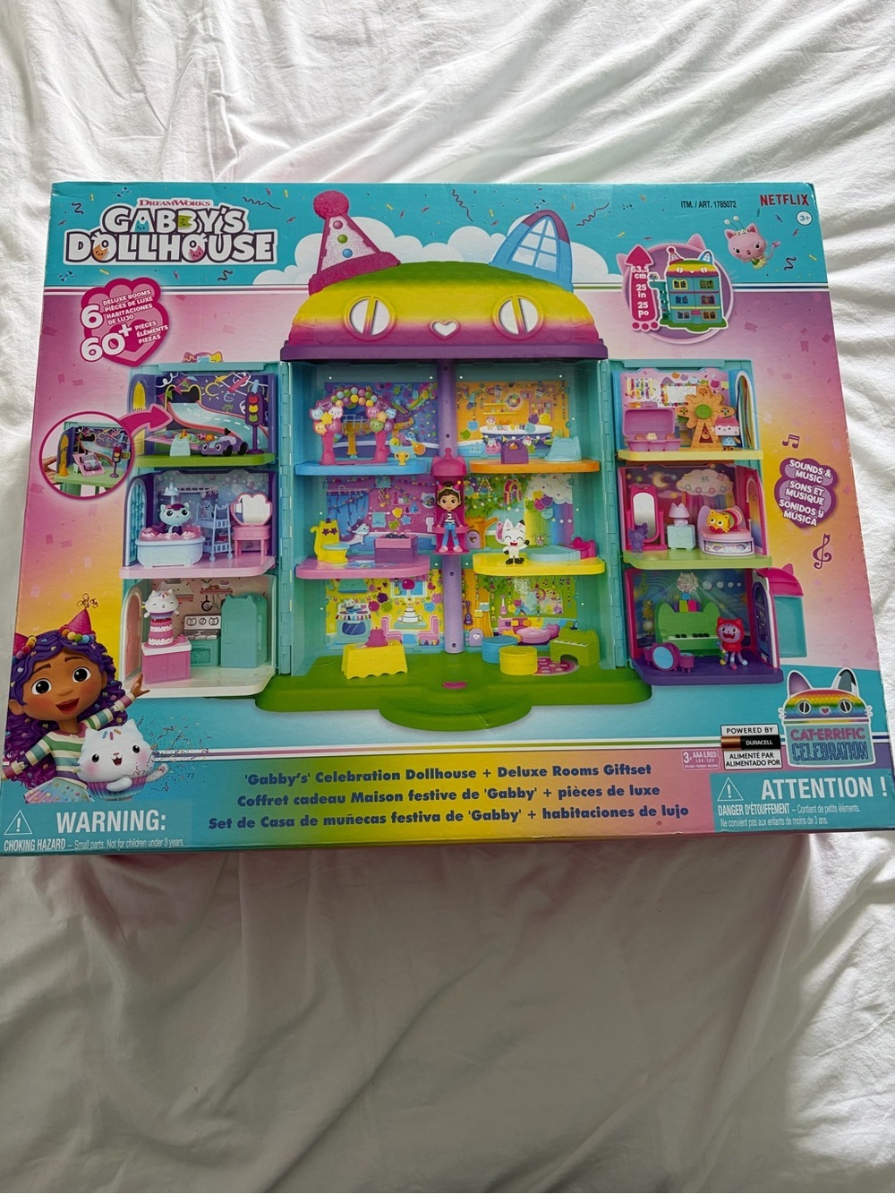 Gabby’s Dollhouse Celebration Deluxe 60 Piece Playset New in Box - Picture 4 of 10